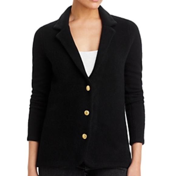 C By Bloomingdale's Cashmere Notch Lapel Blazer Black SM MED XL PRICE FIRMM - Picture 1 of 11
